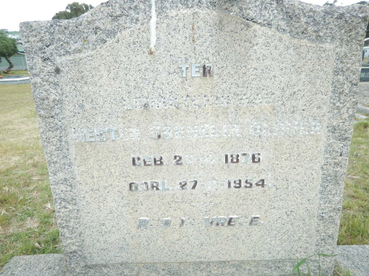 OLIVIER Hester Cornelia 1876-1954