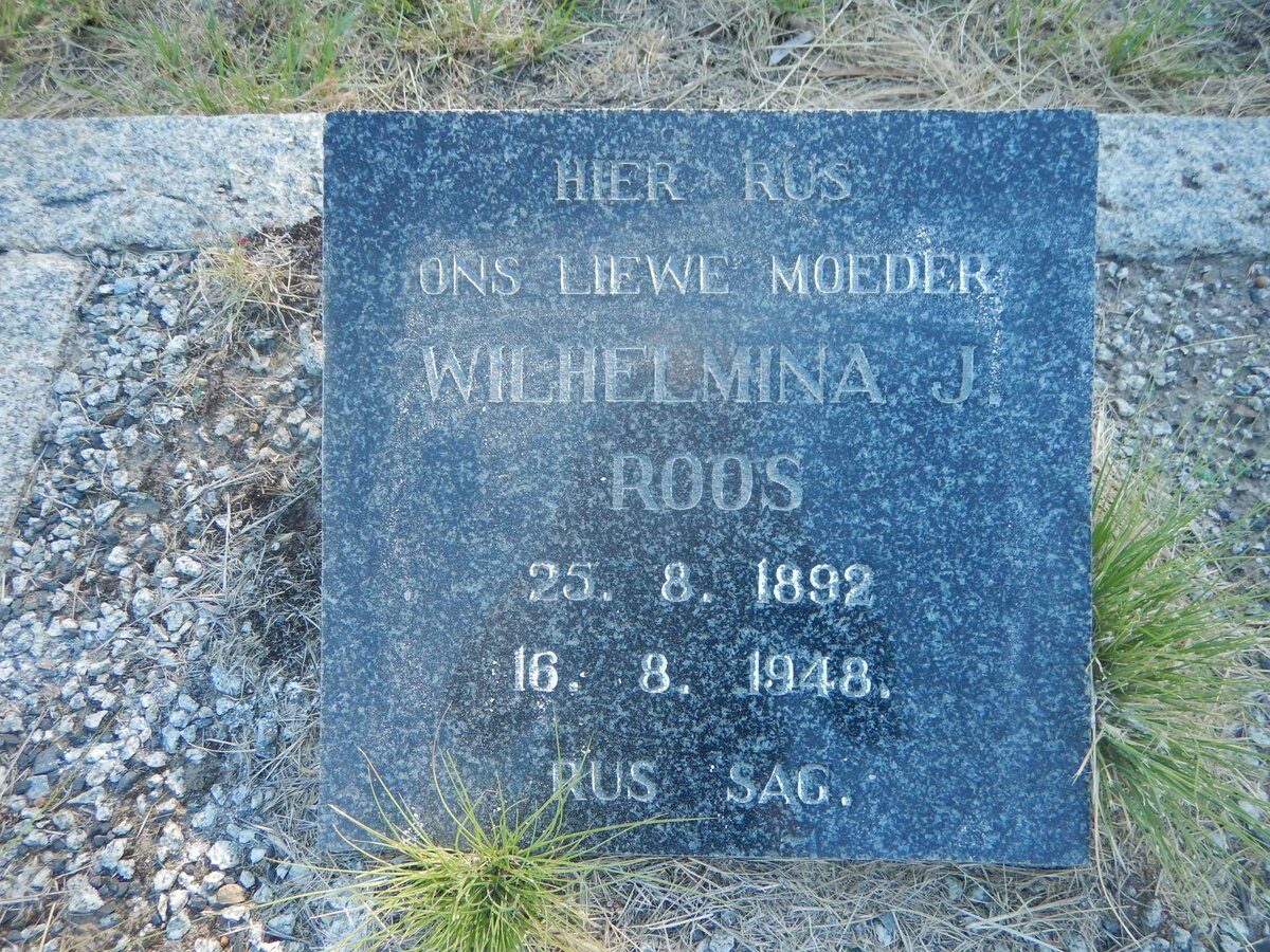 ROOS Wilhelmina J. 1892-1948