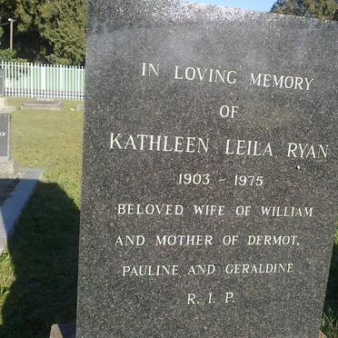RYAN Kathleen Leila 1903-1975