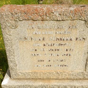 RAS Josephina Susanna nee BADENHORST 1873-1940