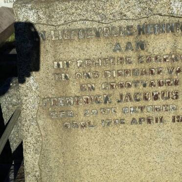 RABE Frederick Jacobus 1866-1937