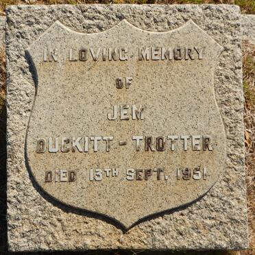 TROTTER Jem, DUCKITT -1951