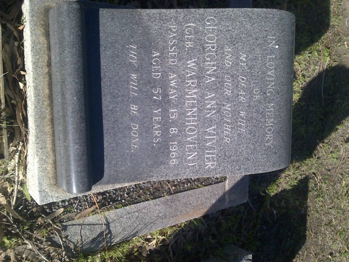 VIVIER Georgina Ann nee WARMENHOVEN -1966