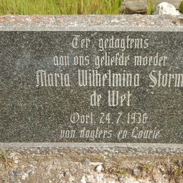 WET Maria Wilhelmina Storm, de -1936