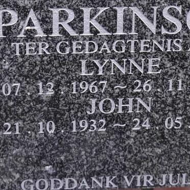 PARKINSON John 1932-2006 :: PARKINSON Lynne 1967-1990