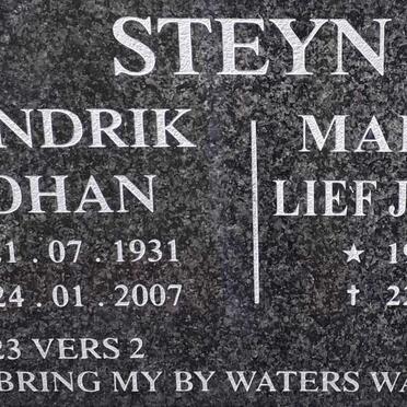 STEYN Hendrik Johan 1931-2007 &amp; Marjorie 1933-2021