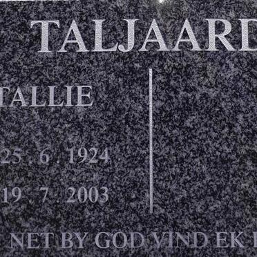 TALJAARD Tallie 1924-2003