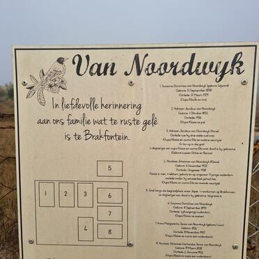 Western Cape, SWELLENDAM district, Malgas, Brakfontein, Van Noordwyk family cemetery