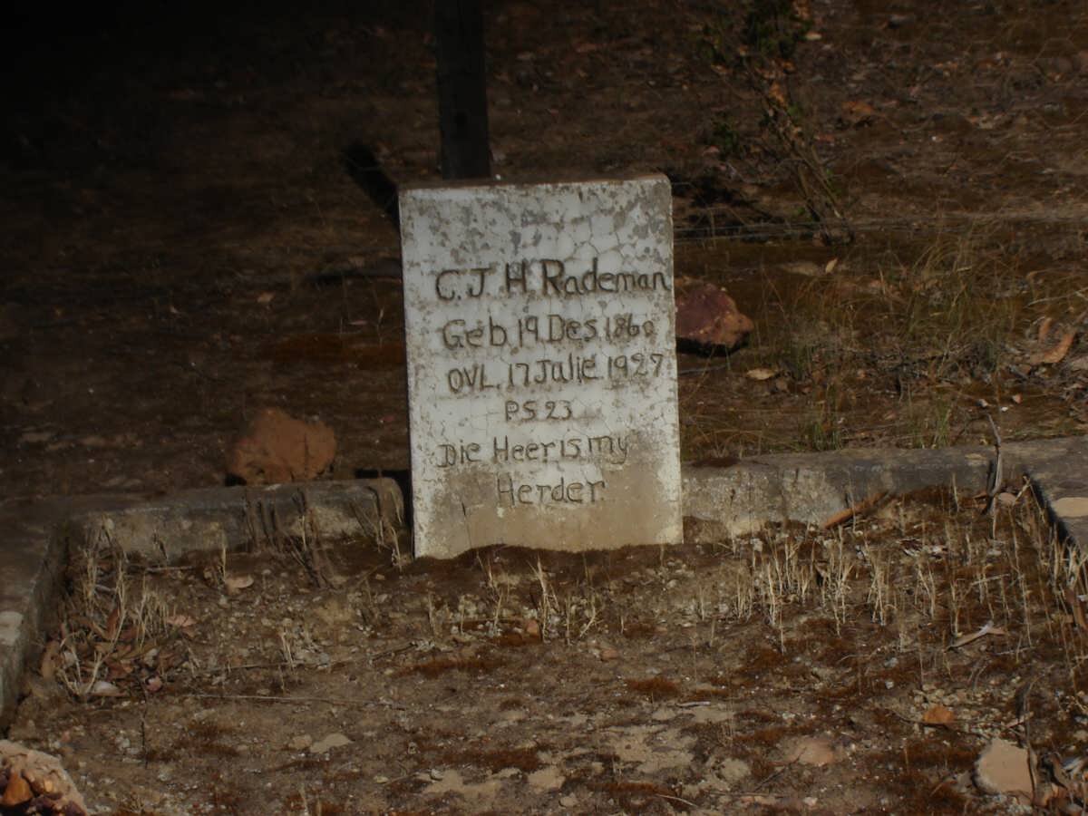 RADEMAN C.J.H. 1860-1927