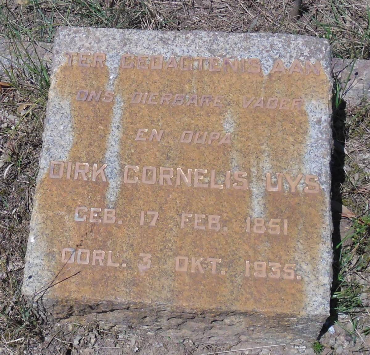 UYS Dirk Cornelis 1851-1935