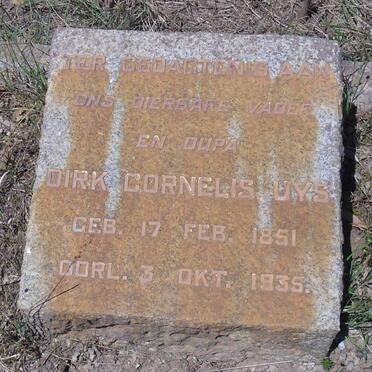 Western Cape, SWELLENDAM district, Buffeljagsrivier, Uys family cemetery