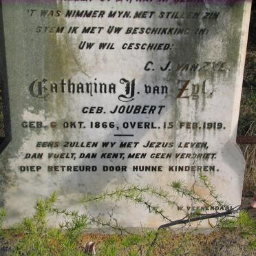 ZYL Catharina J., van nee JOUBERT 1866-1919