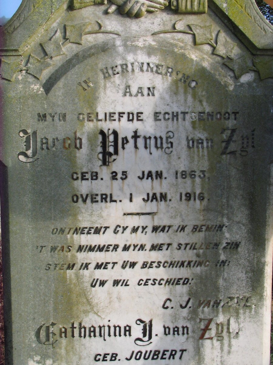 ZYL Jacob Petrus, van 1863-1916