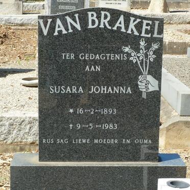 BRAKEL Susara Johanna, van 1893-1983