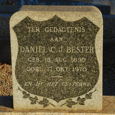 BESTER Daniel C.J. 1890-1970