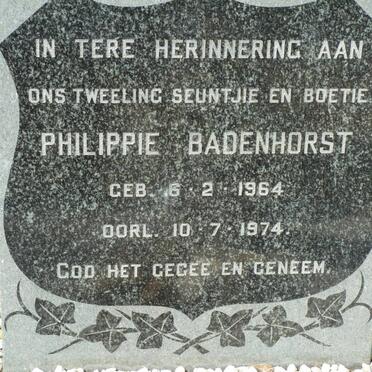 BADENHORST Philippie 1964-1974