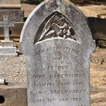 BADENHORST Petrus Johs. 1889-1905