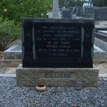 CILLIERS Petrus Paulus 1908-1964 &amp; Anna Margaretha 1908-1961