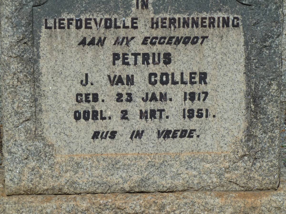 COLLER Petrus J., van 1917-1951