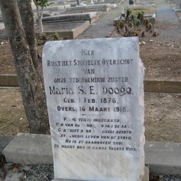DOOGE Maria S.E. 1876-1918