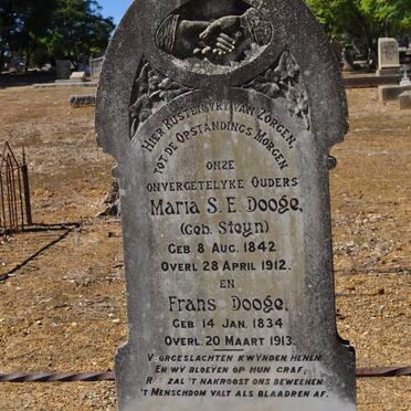 DOOGE Frans 1834-1913 &amp; Maria S.E. STEYN 1842-1912