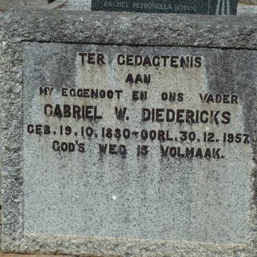 DIEDERICKS Gabriel W. 1880-1957