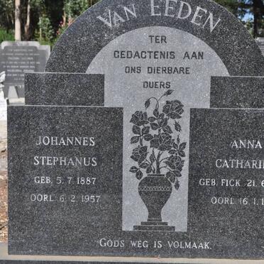 EEDEN Johannes Stephanus, van 1887-1957 &amp; Anna Catharina FICK 1889-1951
