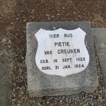 GREUNEN Pietie, van 1922-1924