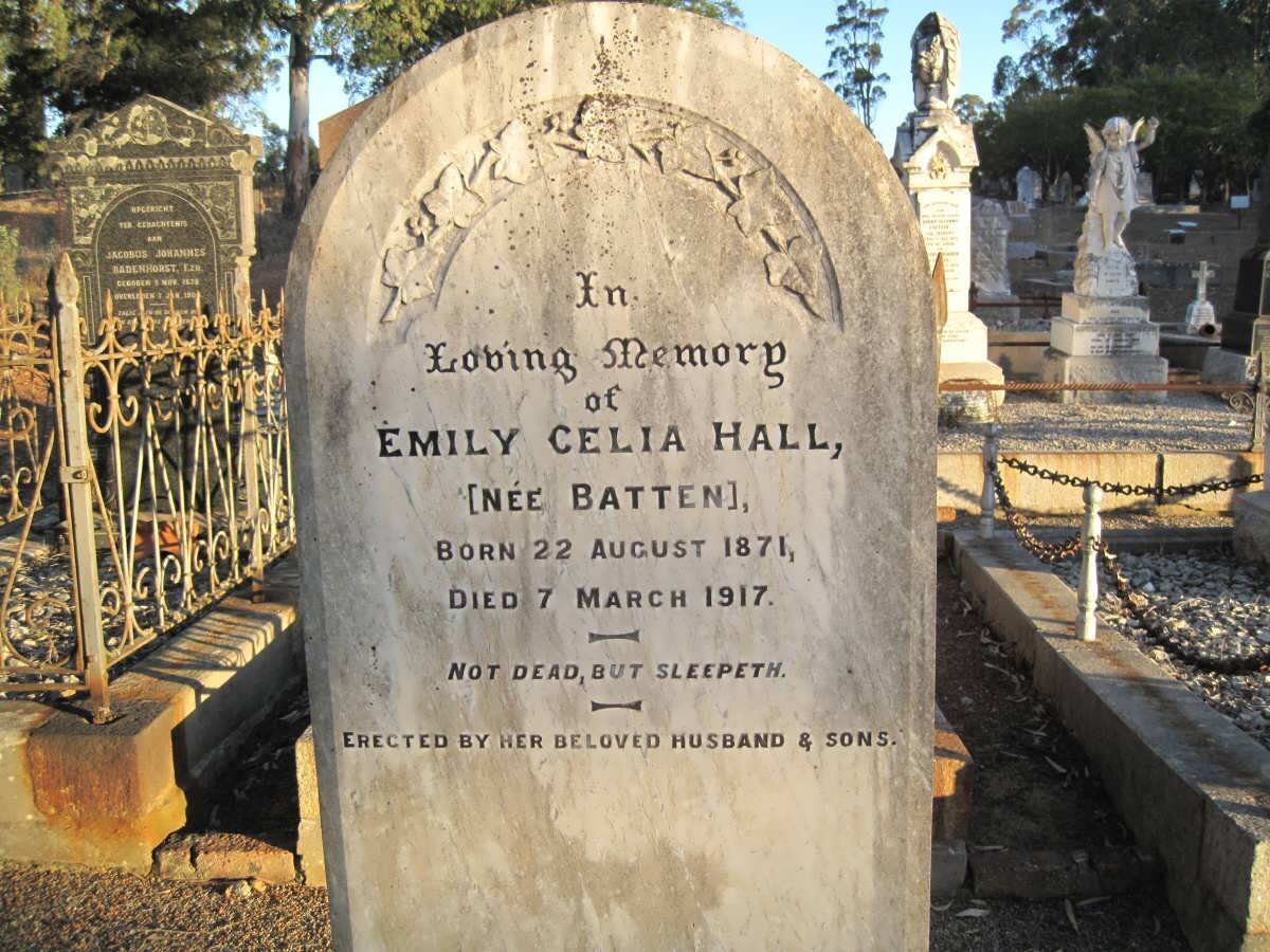 HALL Emily Celia nee BATTEN 1871-1917