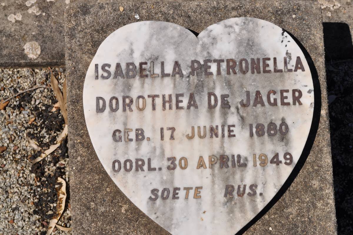 JAGER Isabella Petronella Dorothea, de 1880-1949