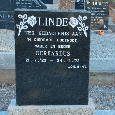 LINDE Gerhardus 1923-1973