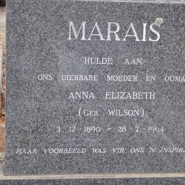 MARAIS Anna Elizabeth nee WILSON 1890-1964
