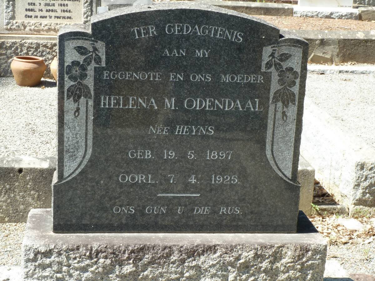 ODENDAAL Helena M. nee HEYNS 1897-1925
