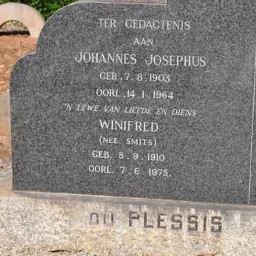 PLESSIS Johannes Josephus, du 1903-1964 &amp; Winifred SMITS 1910-1975