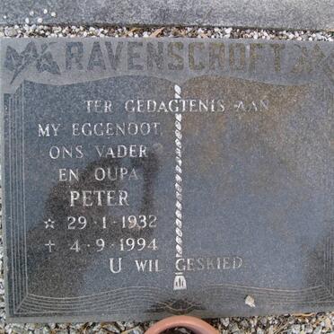 RAVENSCROFT Peter 1932-1994