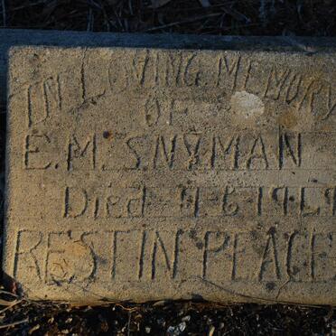 SNYMAN E.M. -1949