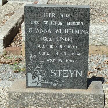 STEYN Johanna Wilhelmina nee LINDE 1879-1964
