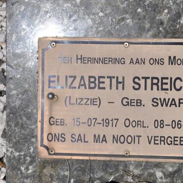 STREICHER Elizabeth nee SWART 1917-2003