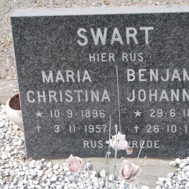 SWART Benjamin Johannes 1893-1974 &amp; Maria Christina 1896-1957