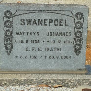SWANEPOEL Matthys Johannes 1906-1967 &amp; C.F.E. 1912-2004