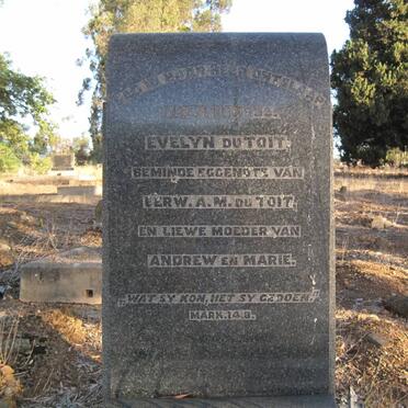 TOIT Evelyn, du -1953