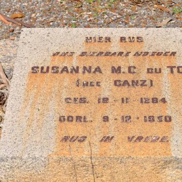 TOIT Susanna M.C., du nee GANZ 1884-1950