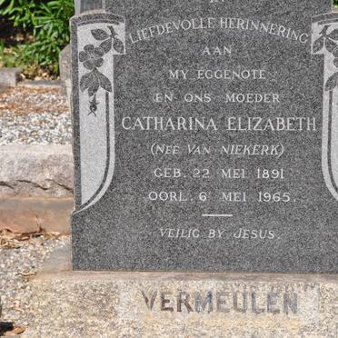 VERMEULEN Catharina Elizabeth nee VAN NIEKERK 1891-1965