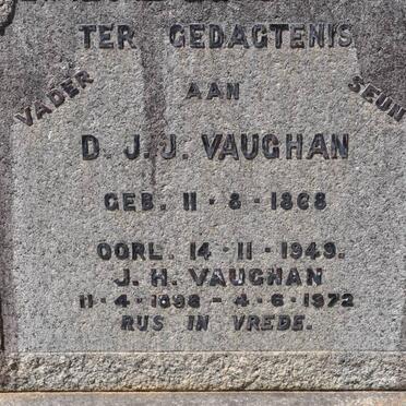 VAUGHAN D.J.J. 1868-1949 :: VAUGHAN J.H. 1898-1972