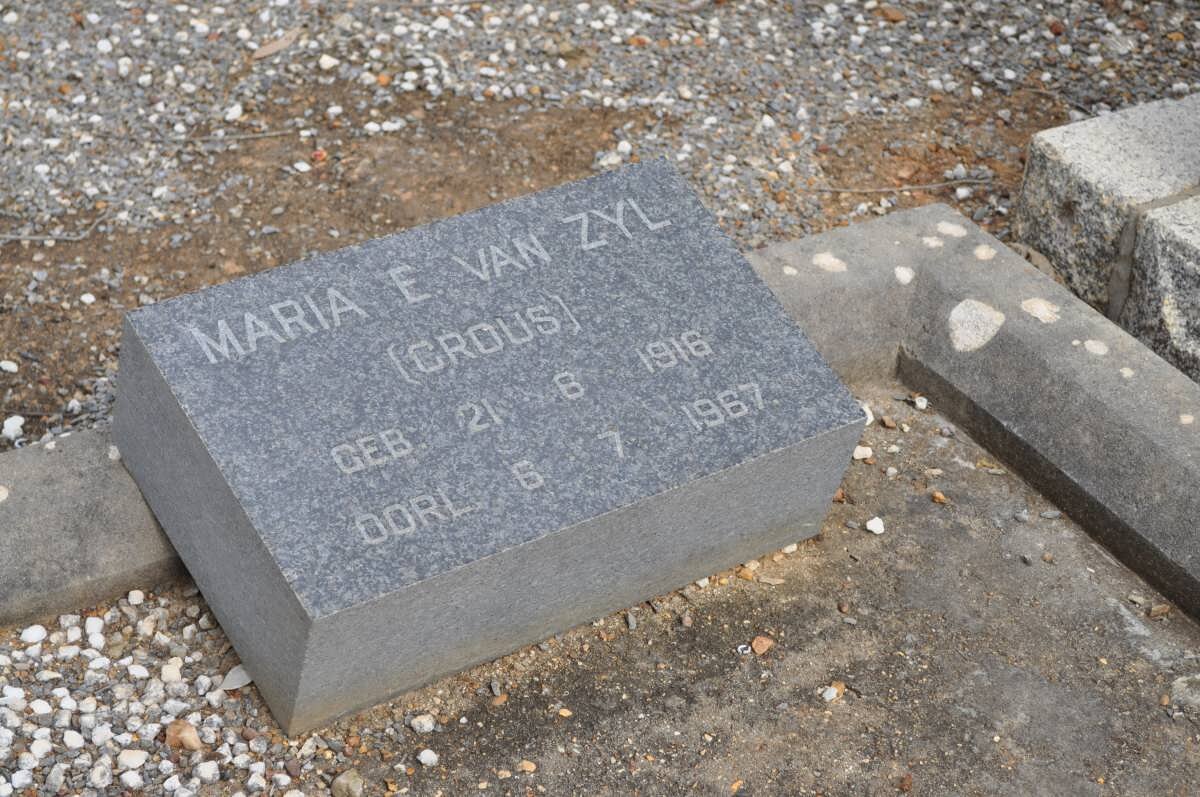 ZYL Maria E., van nee CROUS 1916-1967