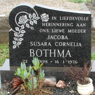 BOTHMA Jacoba Susara Cornelia 1898-1976