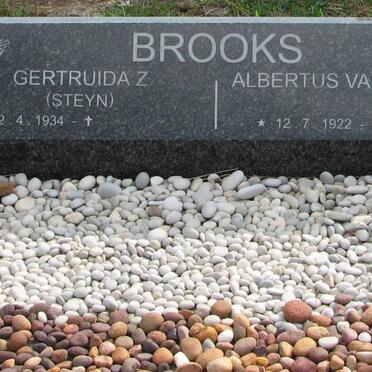 BROOKS Albertus Van Niekerk 1922-2002 &amp; Gertruida Z. STEYN 1934-