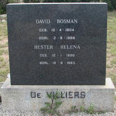 BOSMAN Dawid 1904-1966 &amp; Hester Helena 1900-1983