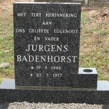 BADENHORST Jurgens 1886-1977