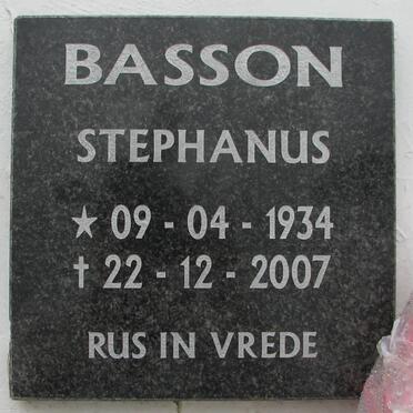 BASSON Stephanus 1934-2007